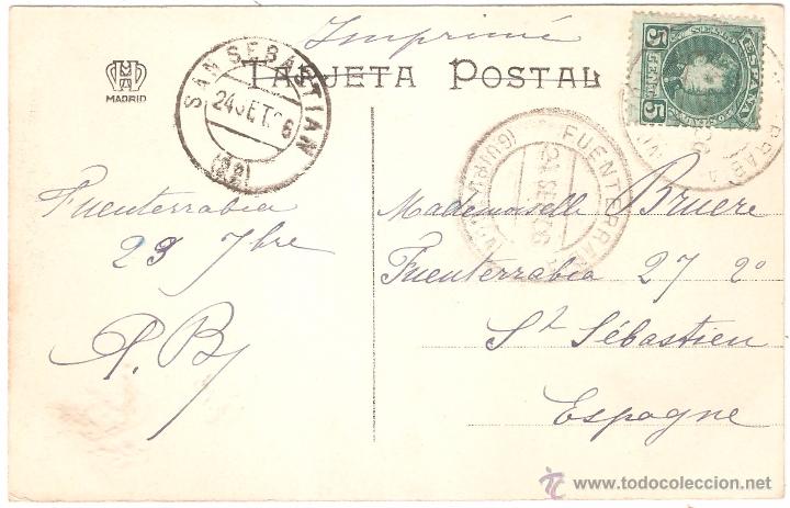 Postales: FUENTERRAB&Iacute;A CALLE MAYOR 1906 - Foto 2