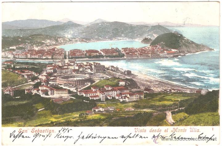 Cartoline: SAN SEBASTIAN VISTA DESDE EL MONTE ULIA 1906