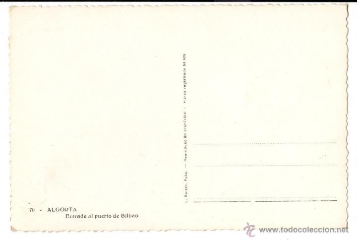Postales: Algorta - Postal Entrada al Puerto de Bilbao - Foto 2