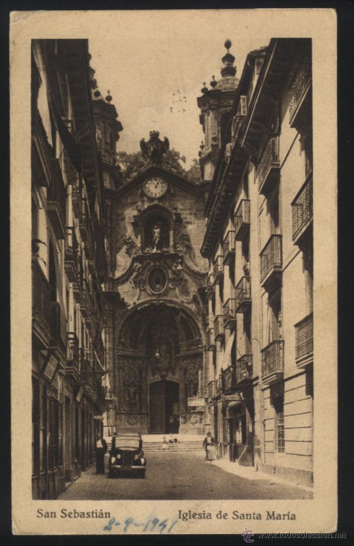 Postkarten: A-1954- GUIPUZCOA. SAN SEBASTIAN. IGLESIA DE SANTA MAR&Iacute;A