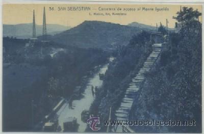 Postcards: POSTAL ANTIGUA DE SAN SEBASTIAN. CARRETERA DE ACCESO AL MONTE IGUELDO N&ordm; 36   P-PV-1646