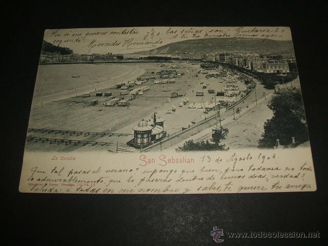 Postales: SAN SEBASTIAN LA CONCHA EDICION ROMMER Y JONAS - Foto 1