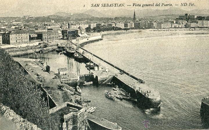 Postkarten: San Sebastian. Vista general del puerto. 1 ND Fot.