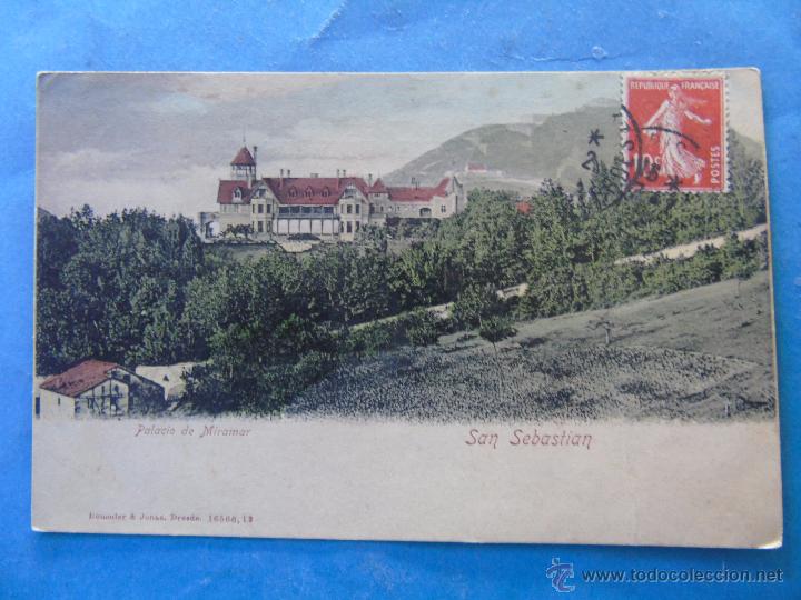 Cartoline: POSTAL DE GUIP&Uacute;ZCOA. SIGLO XIX. SAN SEBASTIAN. PALACIO DE MIRAMAR. 16566 ROMMLER. 1333