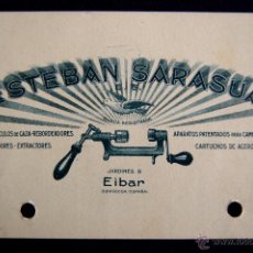 Postales: POSTAL COMERCIAL DE EIBAR (GUIPUZCOA). ESTEBAN SARASUA E.S. AÑO 1943. Lote 51804266