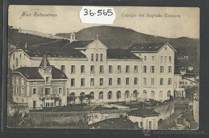 Postales: SAN SEBASTIAN - COLEGIO DEL SAGRADO CORAZ&Oacute;N - (36565)