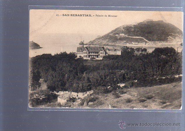Postales: TARJETA POSTAL DE SAN SEBASTIAN, GUIPUZCOA - PALACIO DE MIRAMAR. 27. EDICION G.GALARZA