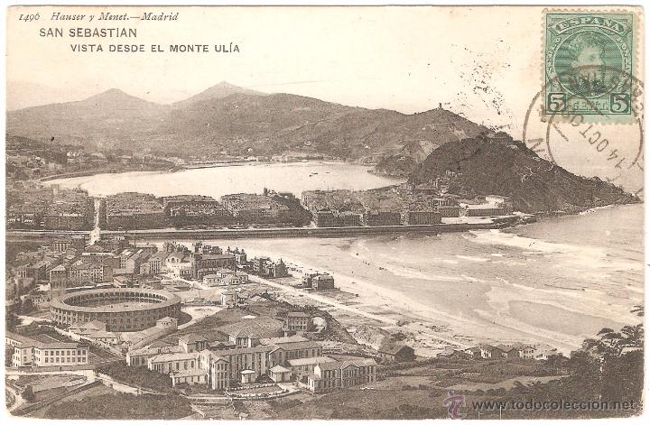 Postcards: San Sebastian Vista desde el Monte Ul&iacute;a 1908