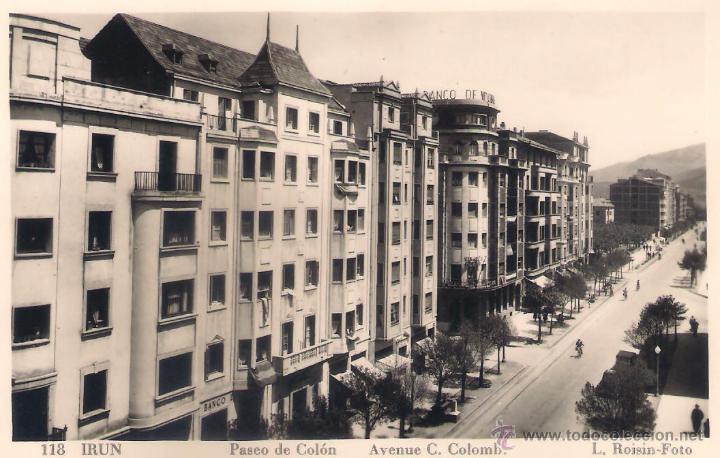 Postales: POSTAL DE IRUN   PASEO DE COLON . - Foto 1