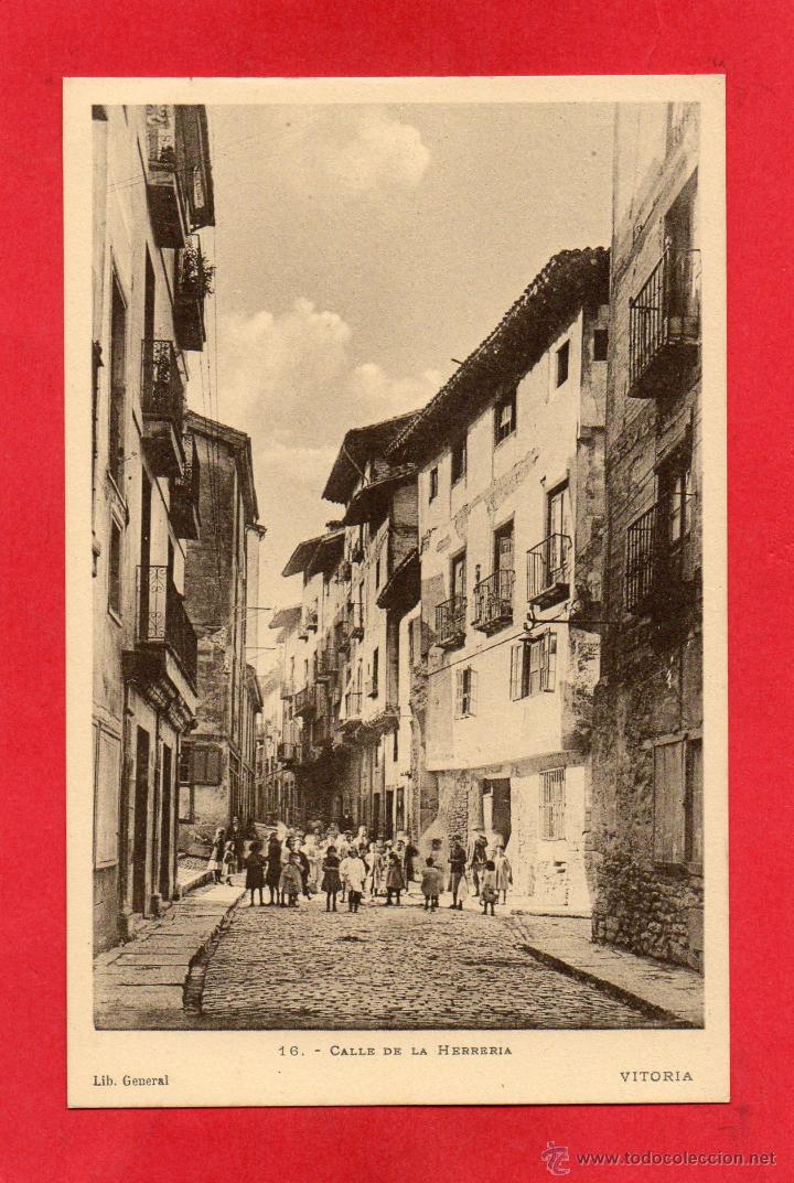 Postales: vitoria. calle de la herrer&iacute;a. general - Foto 1