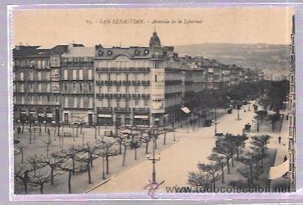 Postcards: TARJETA POSTAL DE SAN SEBASTIAN. AVENIDA DE LA LIBERTAD.