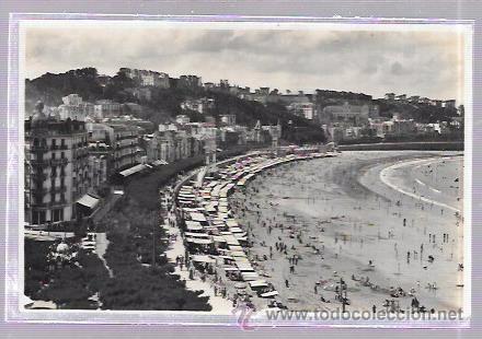 Postcards: TARJETA POSTAL DE SAN SEBASTIAN. PASEO Y PLAYA DE LA CONCHA.