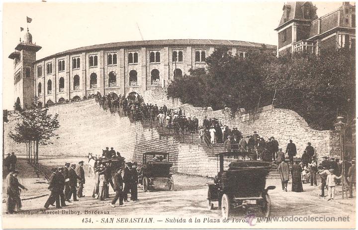 Postais: SAN SEBASTIAN SUBIDA A LA PLAZA DE TOROS