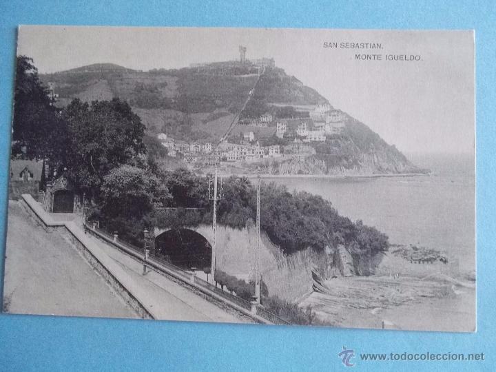 Postales: ANTIGUA POSTAL DE SAN SEBASTIAN MONTE IGUELDO FOTOTIPIA HAUSER Y MENET