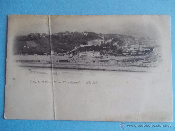 Postales: ANTIGUA POSTAL DE SAN SEBASTIAN VISTA GENERAL - POSTAL SIN DIVIDIR. ND FOT
