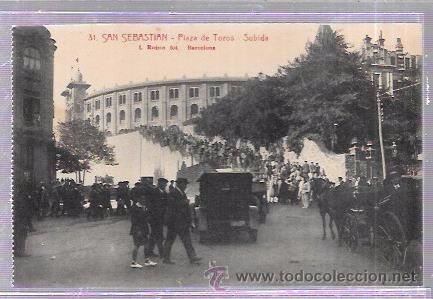 Postcards: TARJETA POSTAL DE SAN SEBASTIAN. PLAZA DE TOROS - SUBIDA.