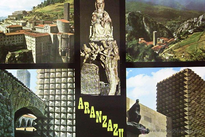 Cartes Postales: POSTAL, GUIPUZCOA, ARANZAZU, IMAGEN DE LA VIRGEN, PAISAJE Y EXTERIOR BAS&Iacute;LICA, SIN CIRCULAR