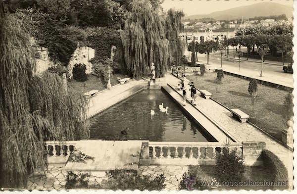 Cartoline: MAGNIFICA POSTAL PARQUE DE LOS CISNES FUENTERRABIA