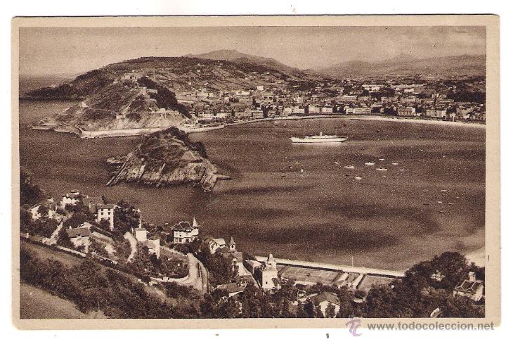 Cartoline: -63547 POSTAL SAN SEBASTIAN, VISTA DESDE EL MONTE IGUELDO. N&ordm; 304. FOTO GALARZA. A&Ntilde;O 1941