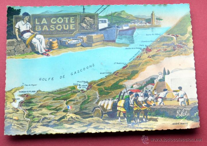 Postcards: POSTAL VASCO - FRANCESA: LA COSTA VASCA