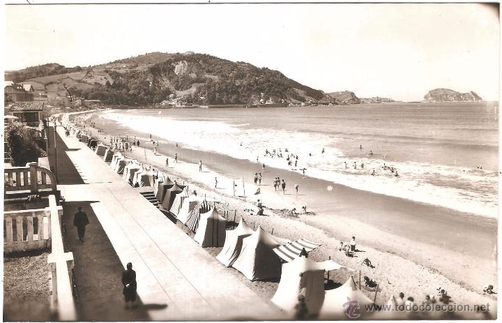 Postcards: ZARAUZ PLAYA AL FONDO RAT&Oacute;N DE GUETARIA