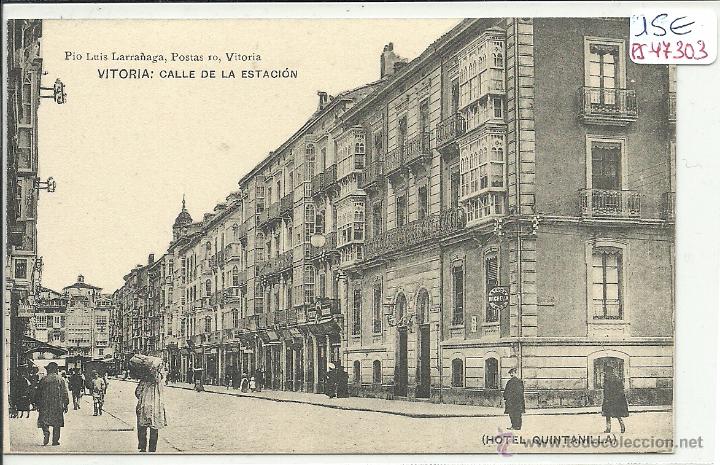 Postales: (PS-47303)POSTAL DE VITORIA-CALLE DE LA ESTACION