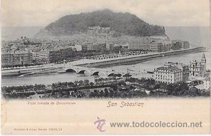 Postcards: TARJETA POSTAL DE SAN SEBASTIAN. VISTA TOMANDA DE CON CORREA.