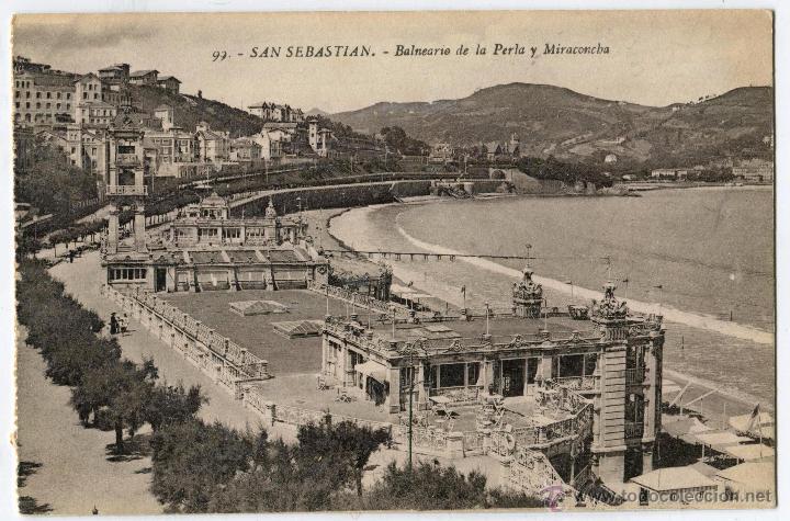Postkarten: San Sebastian. Balneario de la Perla y Miraconcha. 99 Ed. Gregorio G. Galarza