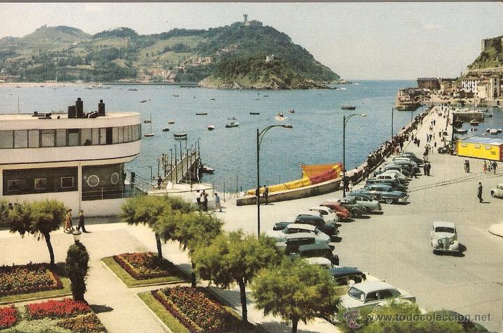 Postales: POSTAL, SAN SEBASTIAN, CLUB N&Aacute;UTICO Y BAH&Iacute;A, ESCRITA
