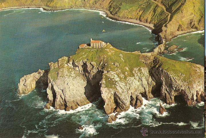 Cartoline: POSTAL, SAN JUAN DE GAZTELUGATXE, VISTA A&Eacute;REA, SIN CIRCULAR