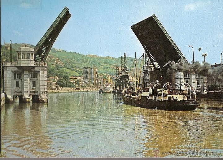 Postales: POSTAL, BILBAO, PUENTE BASCULANTE DEL GENERAL&Iacute;SIMO , SIN CIRCULAR - Foto 1