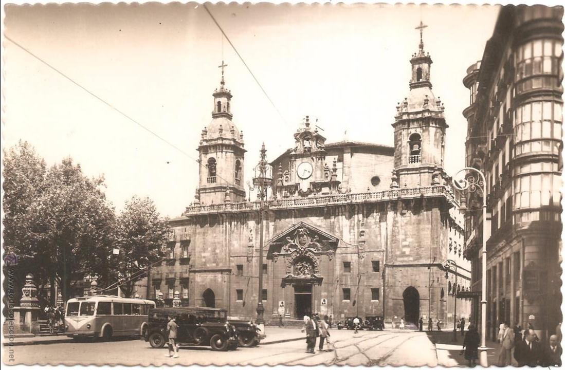 Cartoline: BILBAO IGLESIA DE SAN NICOL&Aacute;S 1952