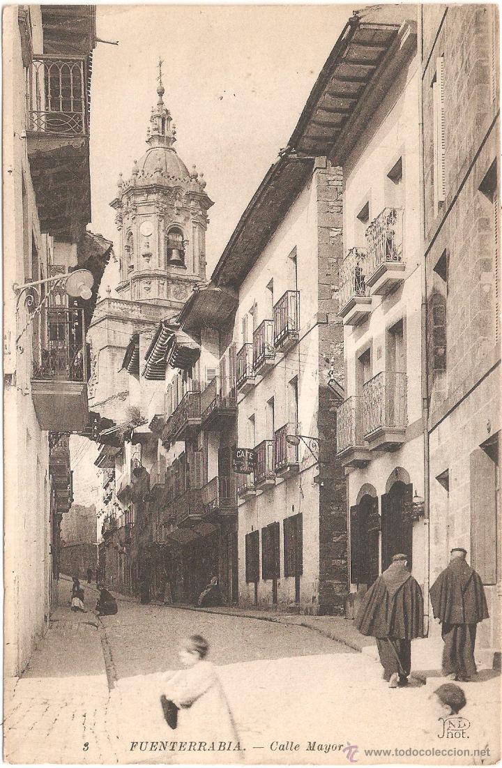 Postales: FUENTERRAB&Iacute;A CALLE MAYOR 1912 - Foto 1