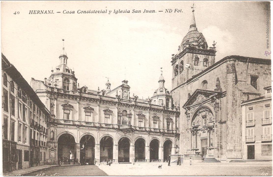 Postcards: HERNANI CASA CONSISTORIAL E IGLESIA SAN JUAN