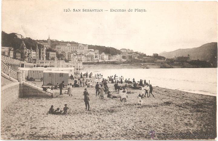Postales: SAN SEBASTIAN ESCENAS DE PLAYA 1912