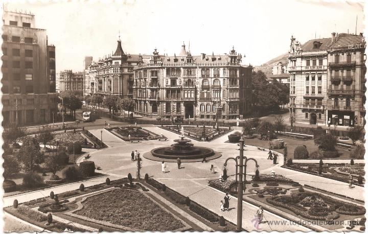 Cartoline: BILBAO PLAZA DE FEDERICO MOYUA 1954