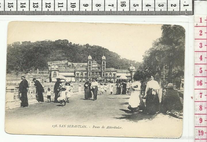 Postais: 13,24 TARJETA POSTAL ,PASEO DE ALDERDIEDER, SAN SEBASTIAN