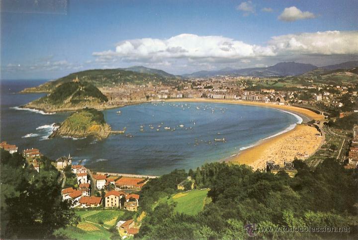 Postais: POSTAL, SAN SEBASTIAN, VISTA GENERAL DESDE EL MONTE IGUELDO, SIN CIRCULAR