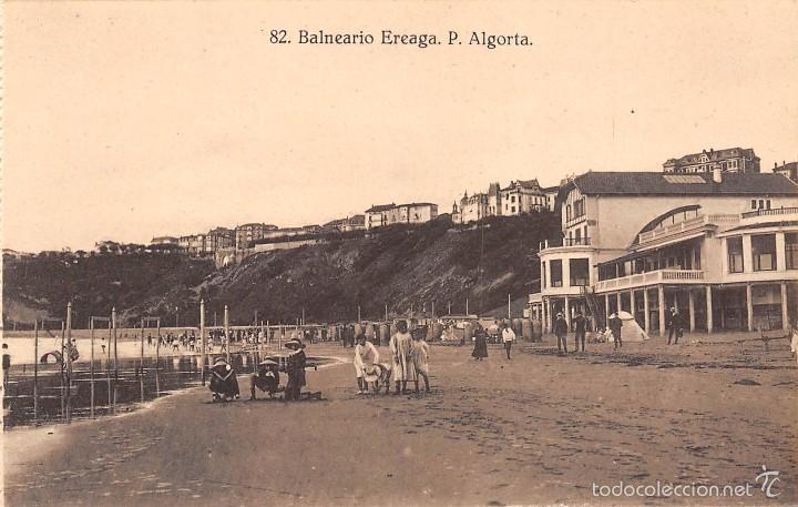Postales: BALNEARIO EREAGA.-PLAYA ALGORTA - Foto 1