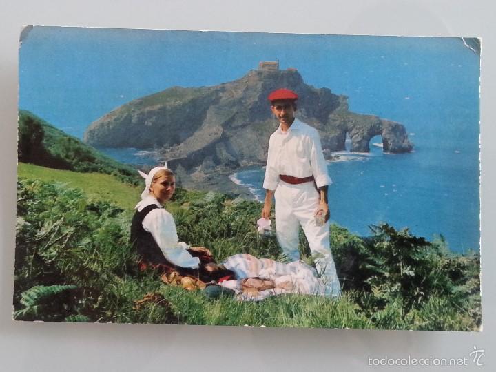 Postkarten: ANTIGUA POSTAL DE BAQUIO N&ordm; 2005 - SAN JUAN DE GAZTELUGACHE VIZCAYA EDITORIAL SENDO A&Ntilde;OS 60