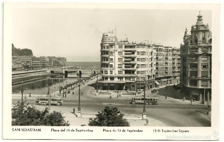 Postkarten: POSTAL DE SAN SEBASTIAN (PLAZA DEL 13 DE SEPTIEMBRE)