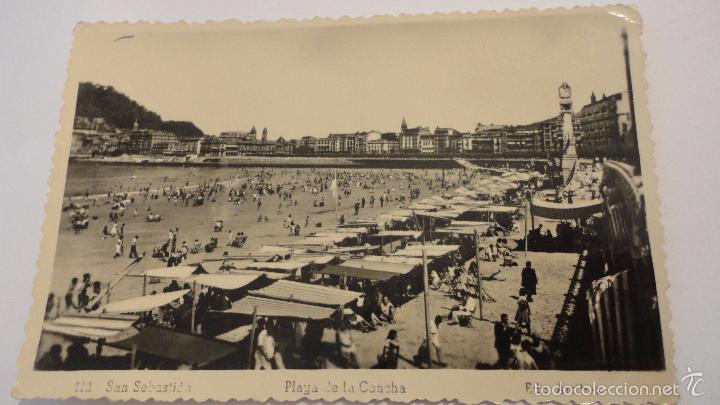 Postkarten: ANTIGUA POSTAL.PLAYA DE LA CONCHA.SAN SEBASTIAN.ARRIBAS.N&ordm; 112.