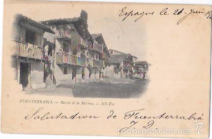 Postales: TARJETA POSTAL DE FUENTERRABIA. BARRIO DE LA MARINA.