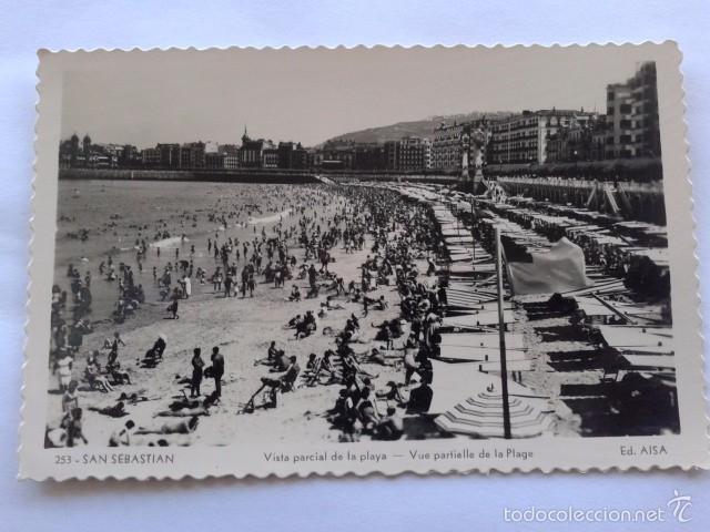 Postcards: POSTAL -- 253 SAN SEBASTIAN - VISTA PARCIAL PLAYA -- GUIPUZCOA - PAIS VASCO -- SIN USO --