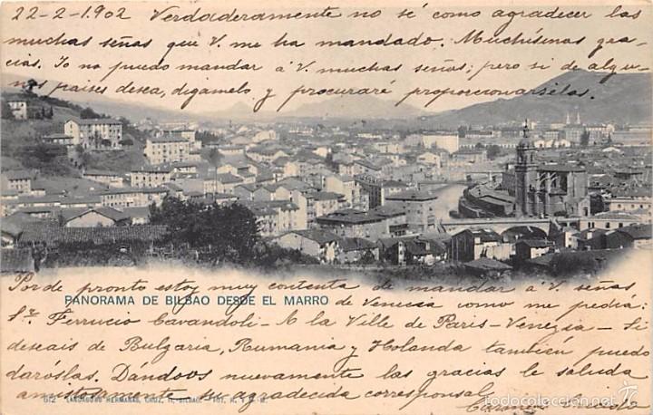 Postales: PANORAMA DE BILBAO DESDE EL MARRO - Foto 1