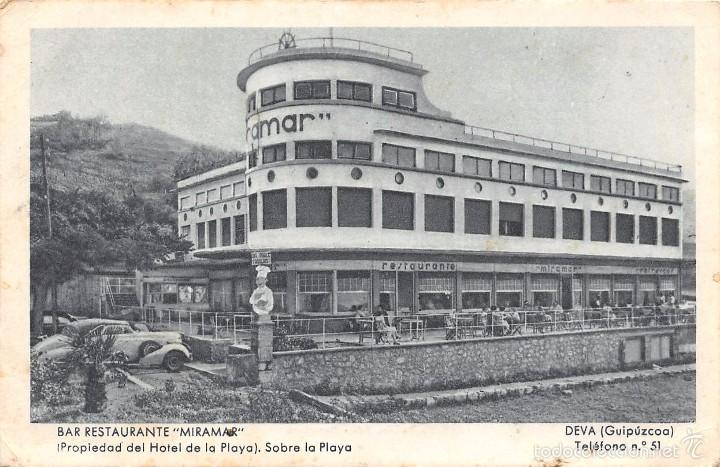 Postales: DEVA (GUIPUZCOA).- BAR RESTAURANTE MIRAMAR - Foto 1