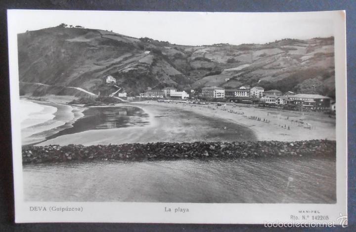 Postales: (47354)POSTAL ESCRITA,LA PLAYA,DEVA,DEBA,GUIP&Uacute;ZCOA,PAIS VASCO - Foto 1