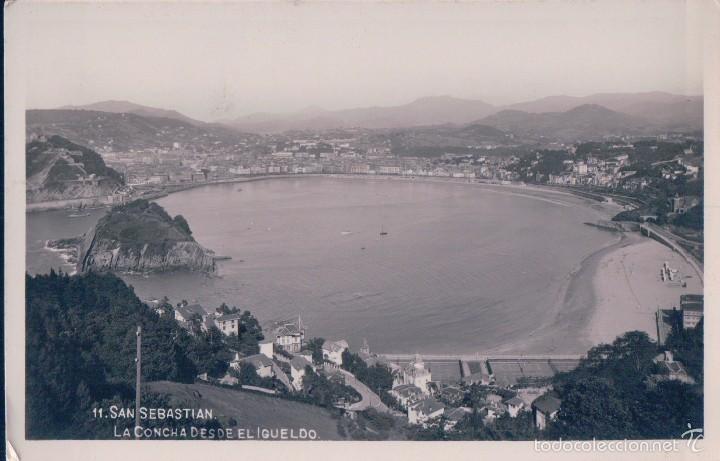 Postales: POSTAL 11 SAN SEBASTIAN.- LA CONCHA DESDE EL IGUELDO