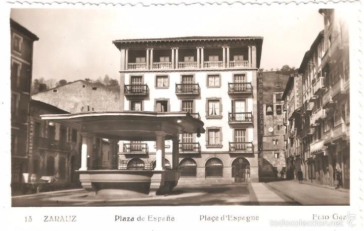 Postais: ZARAUZ PLAZA DE ESPA&Ntilde;A