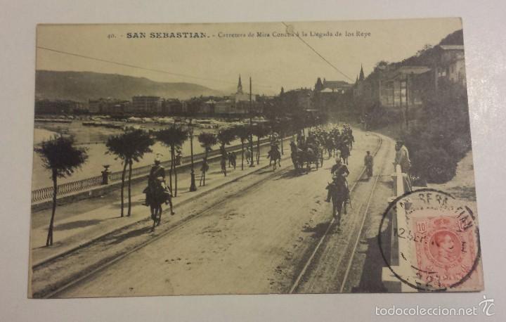 Cartes Postales: SAN SEBASTIAN - CARRETERA DE MIRA CONCHA A LA LLEGADA DE LOS REYES